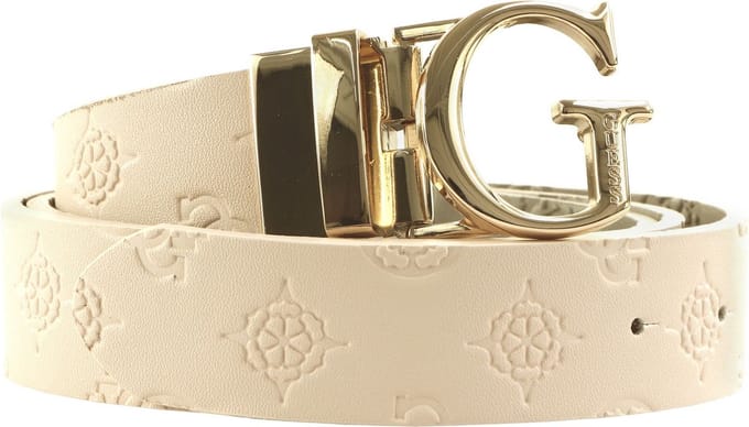 GUESS Riem James Logo Adjustable And Reversible Pant Belt W85 Blush / Taupe Roze Grijs