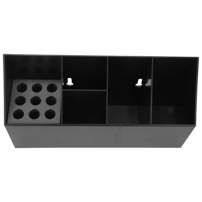 Boîte de rangement pour ciseaux, peignes, pinces à cheveux, outils de coiffure, noir noir