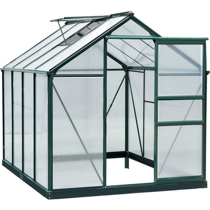 4goodz Tuinkas aluminium met polycarbonaat en kantelraam 190x252x201 cm