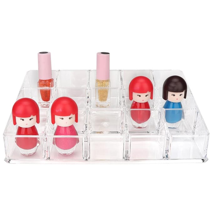 15 Vakken Nagellak Display Houder Lippenstift Cosmetica Opbergdoos Organizer Make-up Tool white