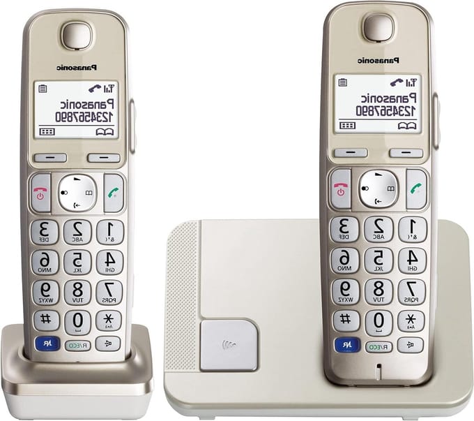 Draadloze Telefoon - Seniorentelefoon DECT - Eenvoudig Bellen - Extra Grote Toetsen - 2 Handsets - Antraciet