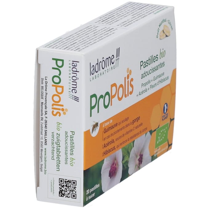 Ladrôme Propolis + Hibiscus + Acerola Pastilles 20TB