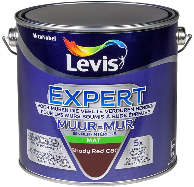 Levis - Expert Muur Binnen Mix - Shady Red C80 - Mengverf - 2,5 L