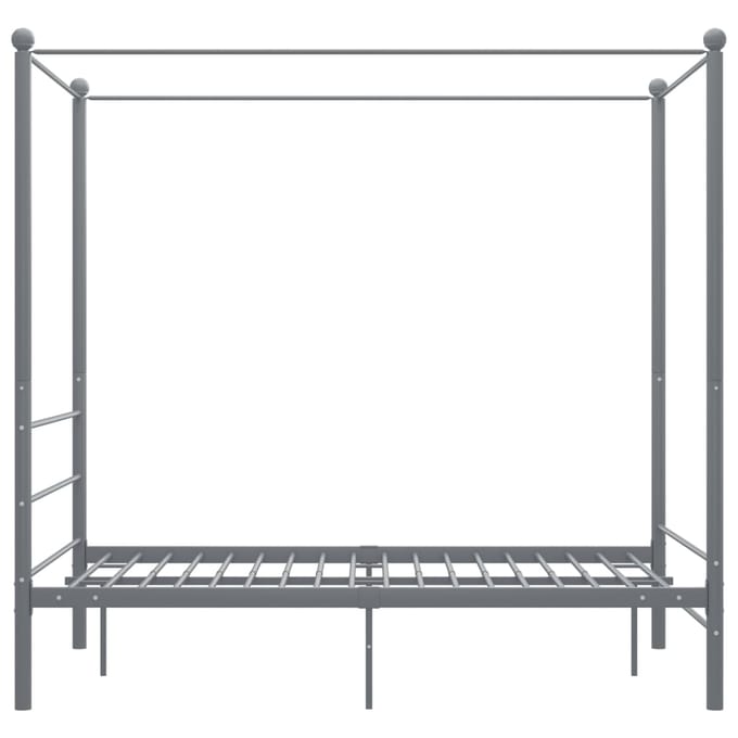 vidaXL - Hemelbedframe - metaal - grijs - 140x200 - cm