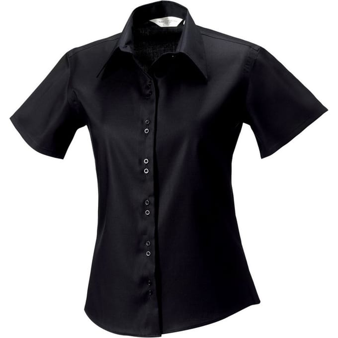 Russell Collection Dames/Dames Ultimate Shirt Met Korte Mouwen (Zwart)