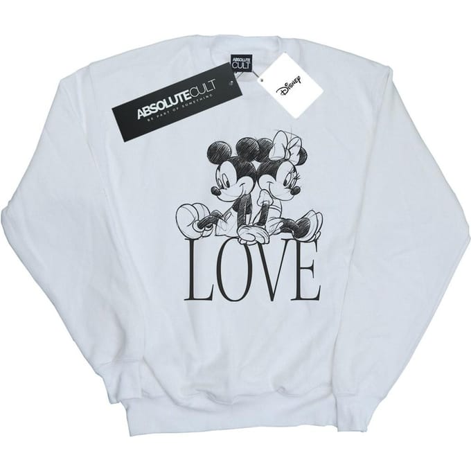 Disney Dames/Dames Mickey en Minnie Mouse Love Sweatshirt (Wit)