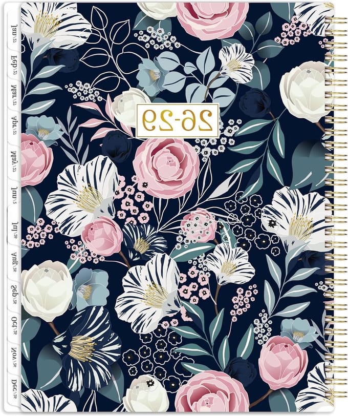 Maandelijkse Planner - Agenda Kalender - Jaar Overzicht - Met Tabs - 28 x 23 cm - Petunia