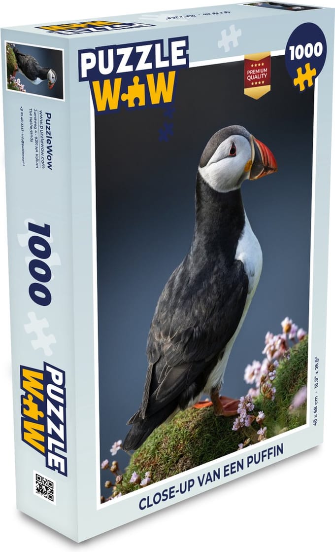 Puzzel Close-up van een puffin - Legpuzzel - Puzzel 1000 stukjes volwassenen