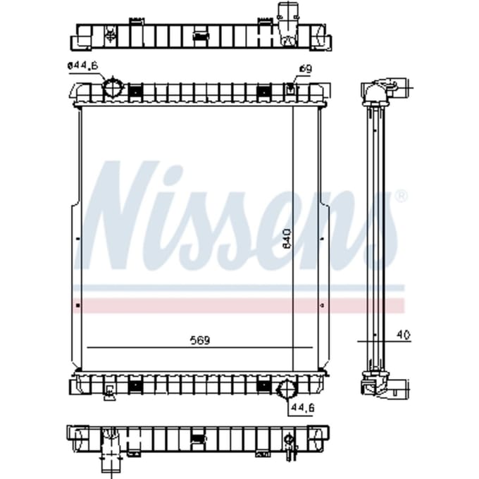 Radiator, motorkoeling NISSENS 63332