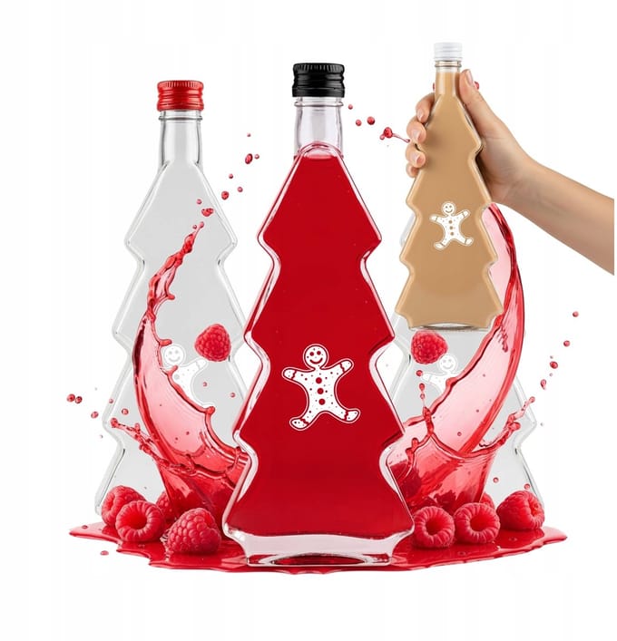 Bimberek - Decoratieve Fles - Kerstboomvorm - 500 ml - Cadeau