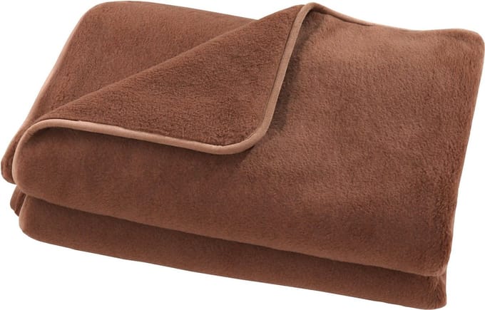 Wollen Deken Chocolate Brown Plaid 140x200cm in Australische Merino scheerwol 450 g/m² Woolmark-certificaat