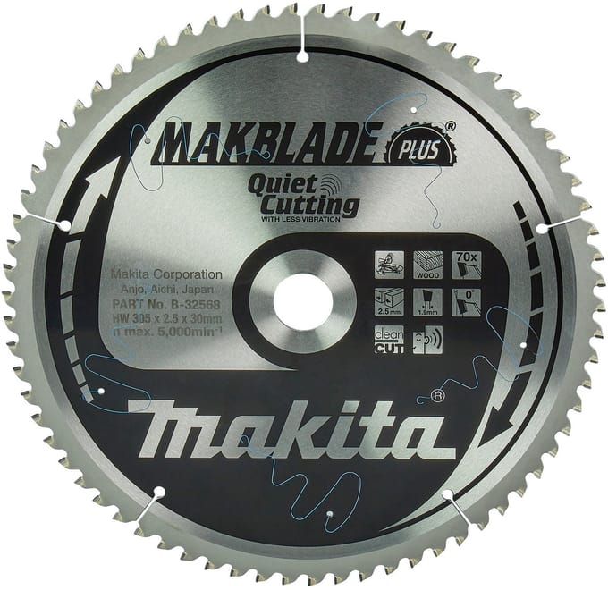 Makita B-32568 MAKBLADE+ B-32568 Cirkelzaagblad 305 x 30 x 2.5 mm 1 stuk(s)