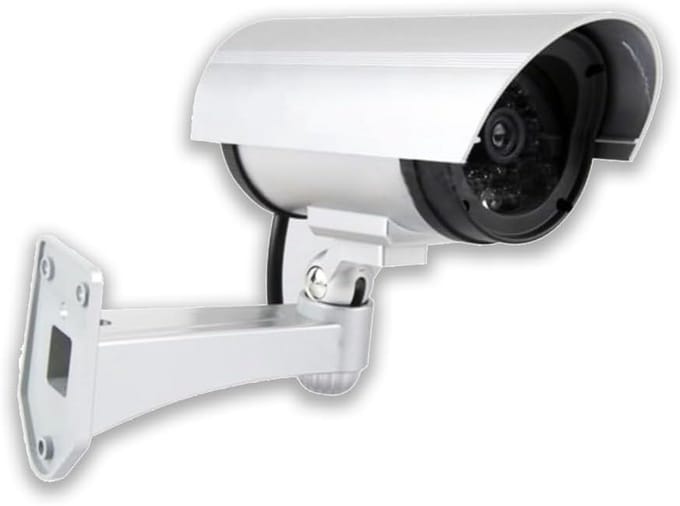 Bewakingscamera Dummy - Nep Camera - Veiligheid Verhogend - Realistisch Design - 175 x 85 x 85 cm - Zwart