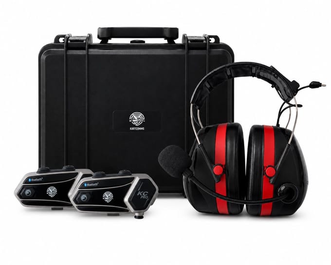 KartComms Starter Kit – Karting Communicatie Set met 2 Modules, Pro Headset