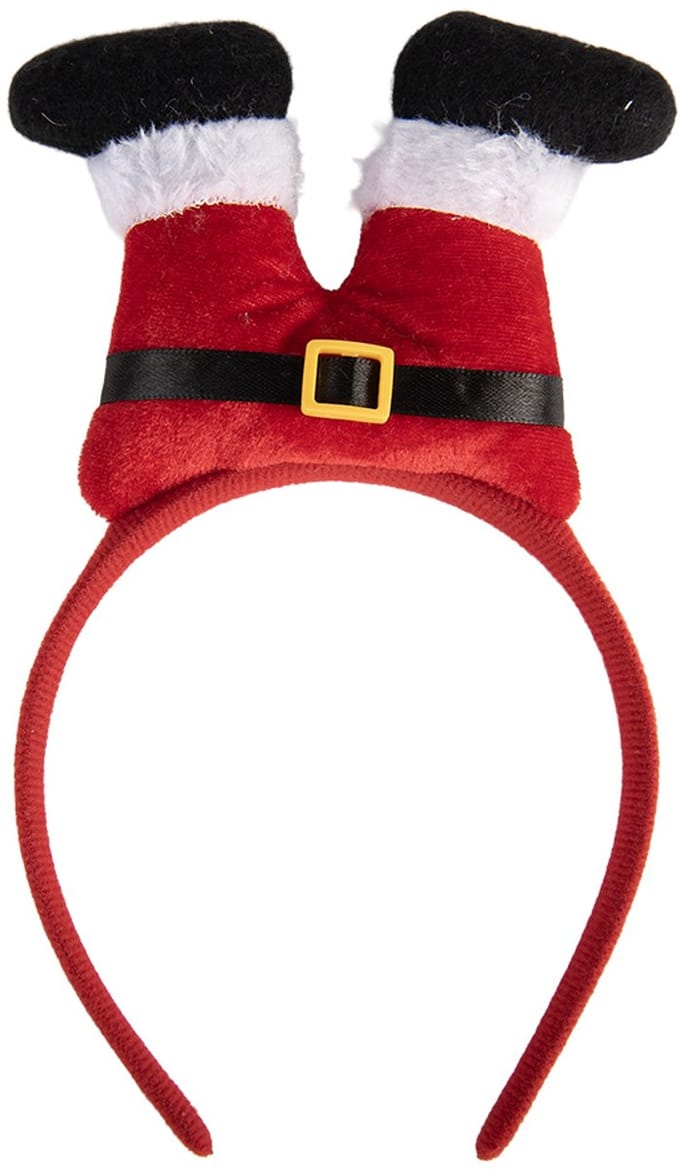 Clayre & Eef Kerst Haarband 13x3x23 cm Rood Kunststof