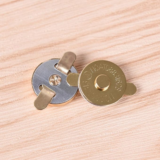 Lot de 10 fermoirs magnétiques pour sac à main 18MM beige