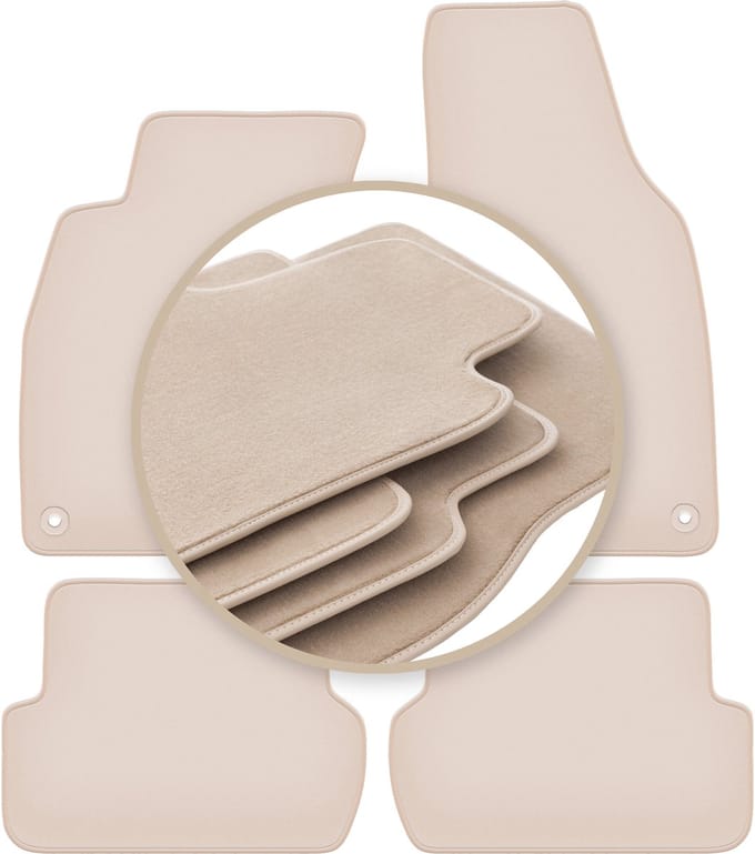 PREMIUM beige matten voor: Seat Exeo sedan, stationwagen 2008-2015