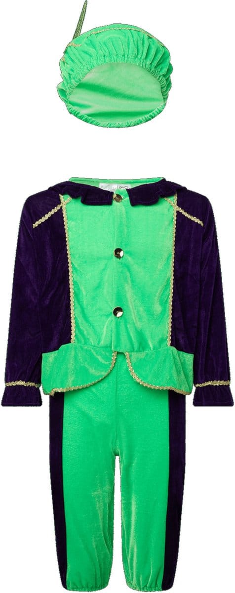Pietenpak - 3 Delig - Groen/Paars - 4-6 Jaar - Unisex