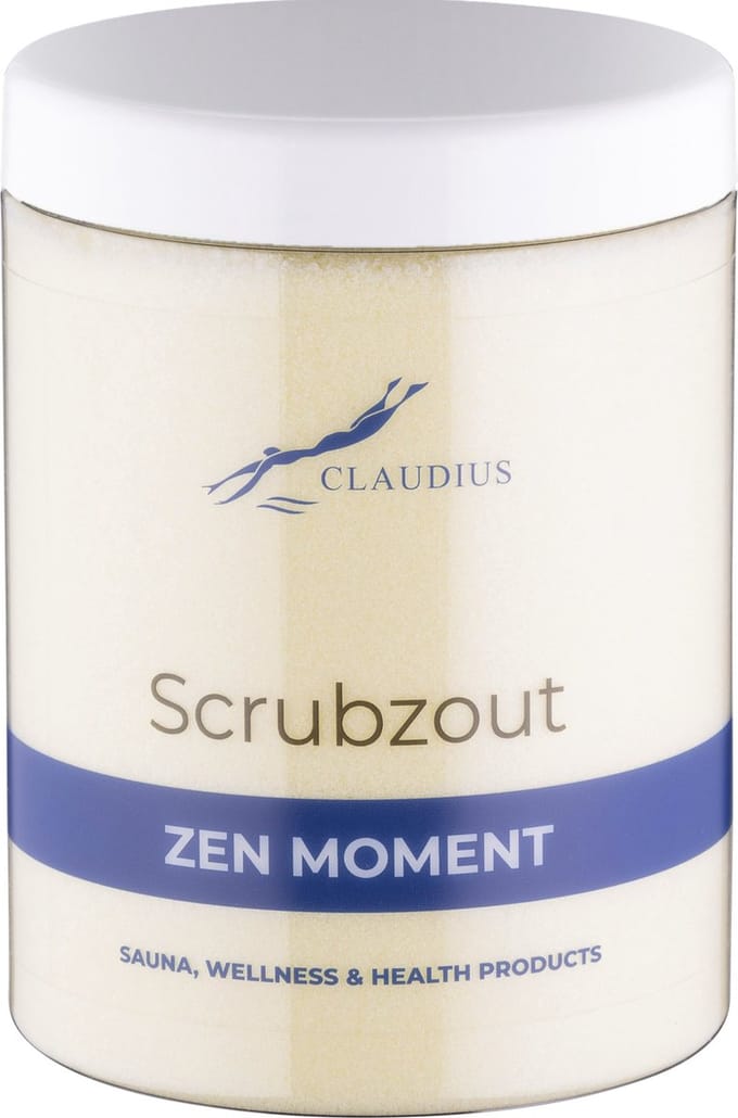 Scrubzout Zen Moment in handige pot - 1250 gram - met witte deksel - Hydraterende Lichaamsscrub