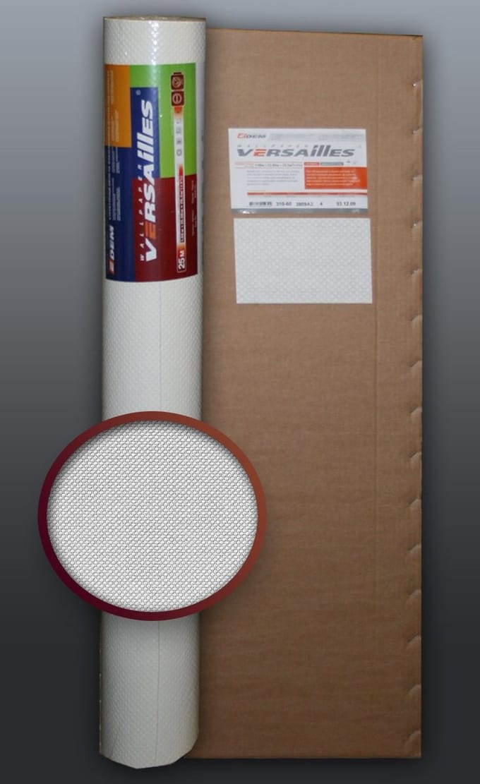 Glasvezel behang look EDEM 80310BR60 vliesbehang structuur behang overschilderbaar reliëfbehang wit 4 rol 106 m2