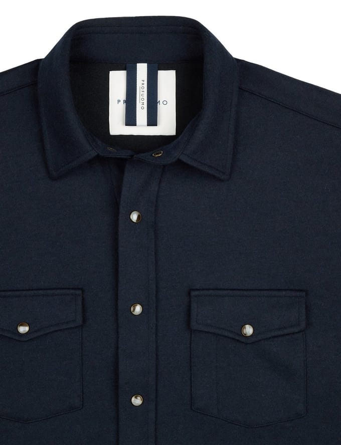 overshirt Profuomo Western donkerblauw
