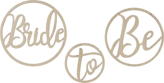 Houten Decoratie Ringen Bride To Be