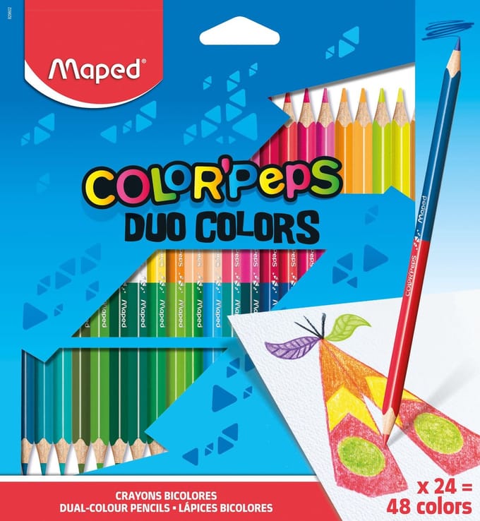 COLOR'PEPS kleurpotlood DUO - in ophangdoos x 24