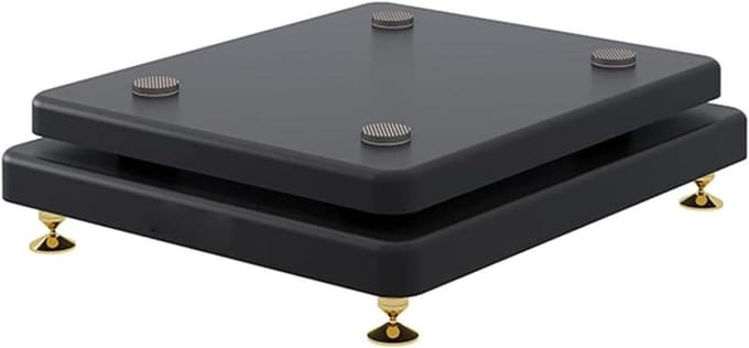 Luidspreker Isolatie Stand - Subwoofer Stabilizer Basis - Audio Optimalisatie - Antislip Bodempad Koperen Spikes - 35cm x 35cm