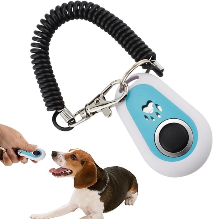Hondentrainer Clicker - Huisdier Trainer - Gedrag Trainen - Tweekleurig Ontwerp - 5.8 x 3.5 cm - Multicolor