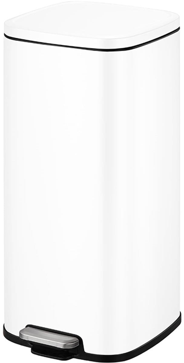 EKO - Stella pedaalemmer 30 liter - Stainless steel Plastic - wit - Prullenbak