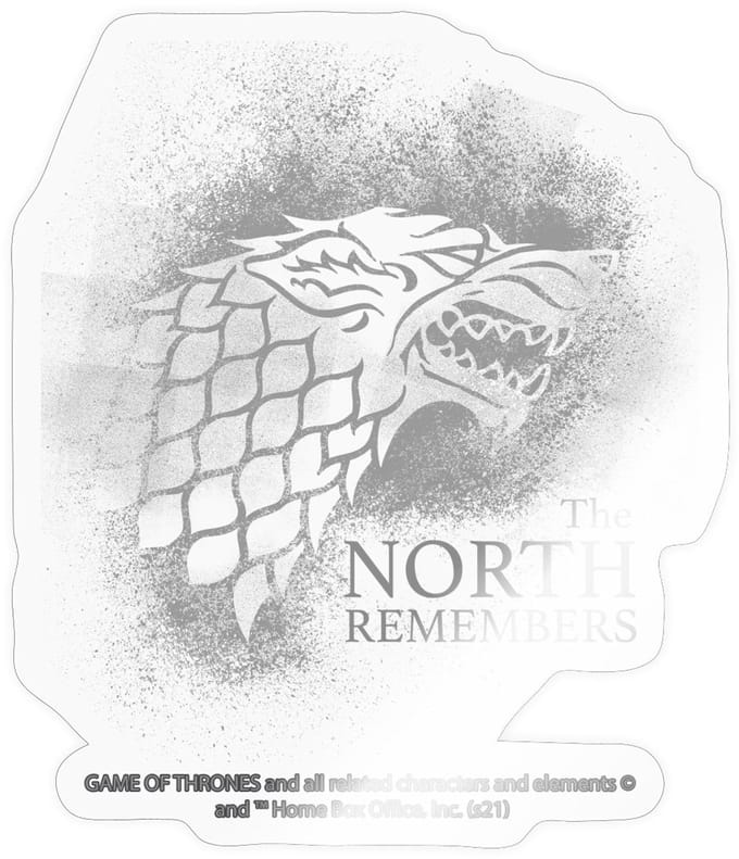 Game Of Thrones The North Remembers Sticker maat S (10 x 10 cm)