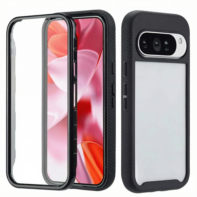 imoshion Hoesje - Geschikt voor Google Pixel 10 / 9 / 9 Pro / 10 Pro - 360° Full Protective Case - Zwart