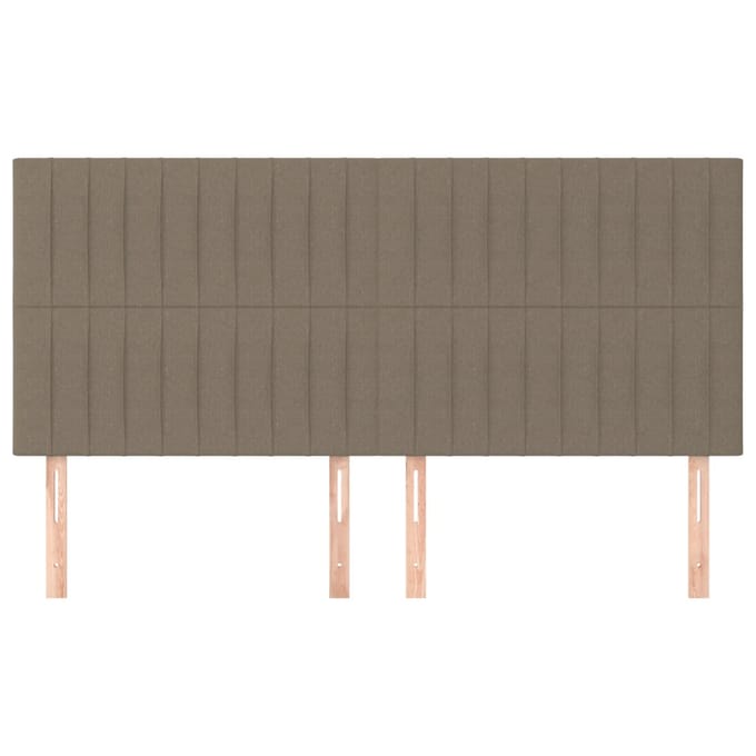 vidaXL - Hoofdbord - taupe - 200x5x118/128 - cm - Stof