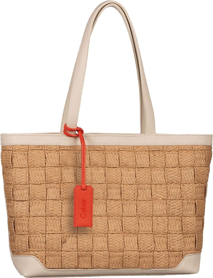 Gabor Schoudertas Aurea Zip Shopper Mixed Beige Crème
