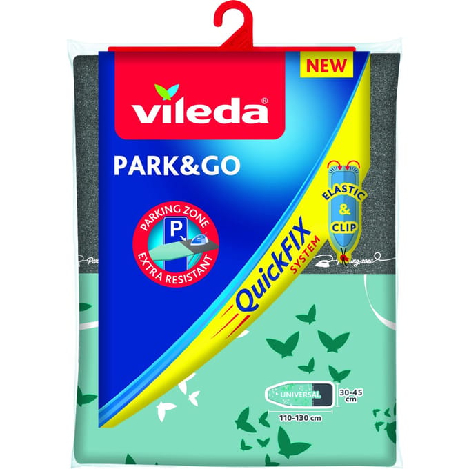 Vileda Park & Go strijkplankovertrek - Universele maat - Met gemetalliseerde ‘parkeerzone’