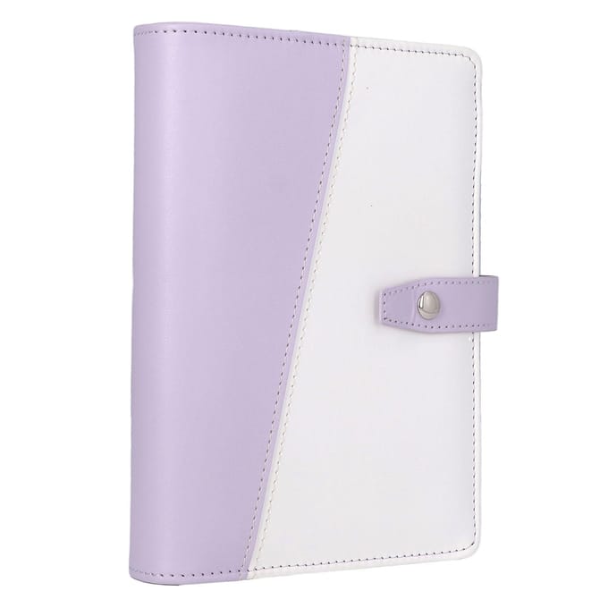A6 Budget Binder Multifunctioneel Vakontwerp Draagbare PU Lederen Notitieboek Binder voor Kantoor School paars