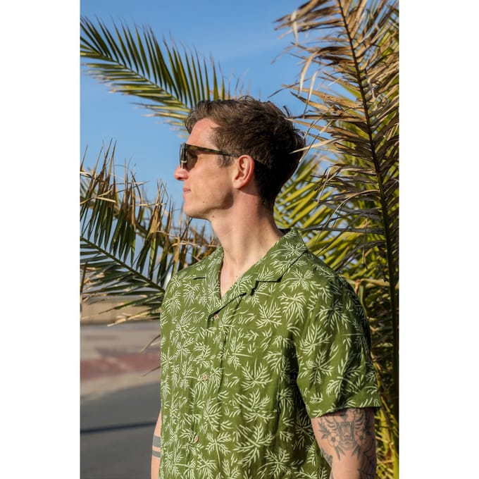 Kultivate Korte Mouw Overhemd ST Paraiso Groen (2301020003 - 725)