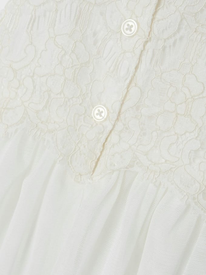 NAME IT NBFNIKOL SPENCER D Meisjes Jurk - Bright White - Maat 74