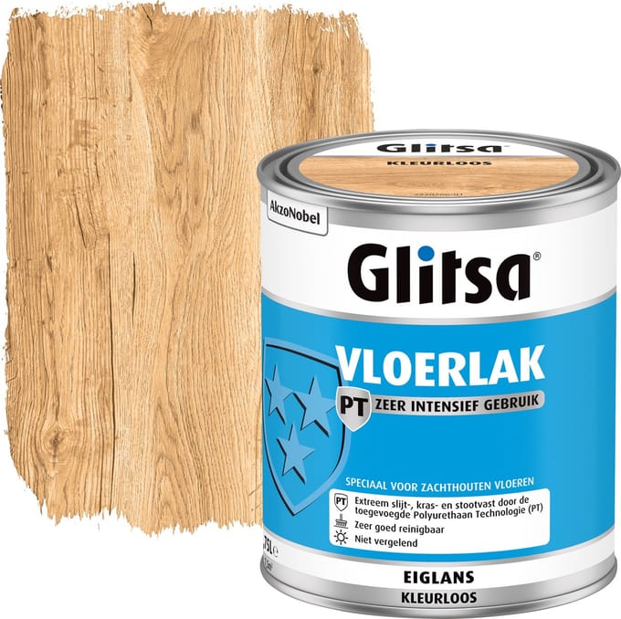 Glitsa Acryl Vloerlak Zijdeglans Transparant 750ml