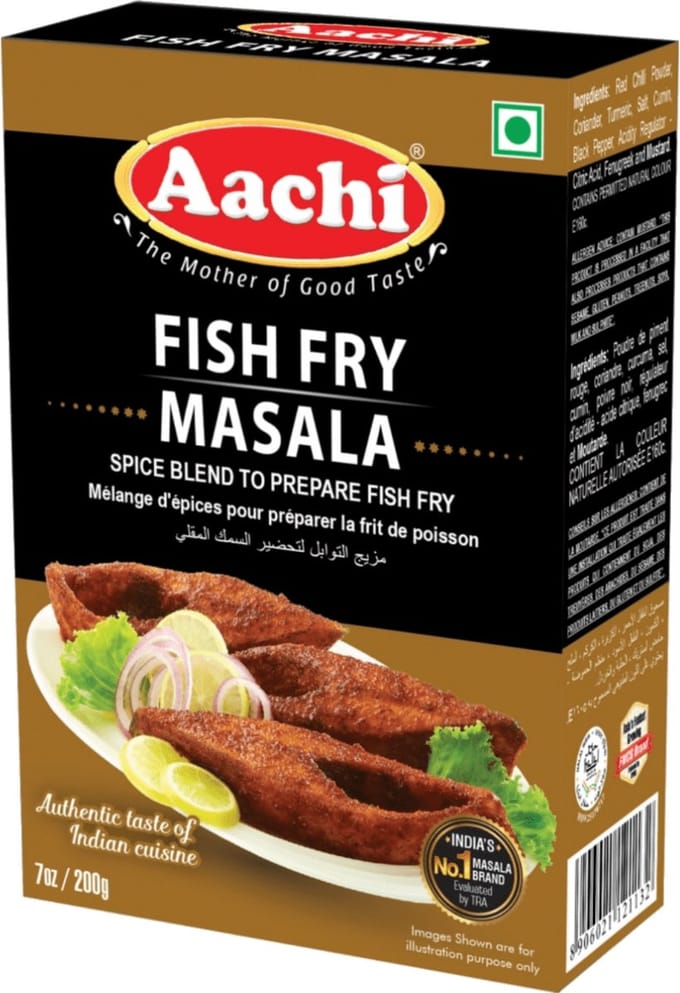 Aachi - Kruidenmix voor Gebakken Vis - Fish Fry Masala - 3x 200 g