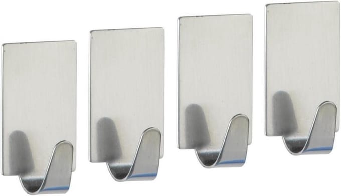 Wenko Wandhaak Rechthoekig 1,9x1,5x3,4cm 4 Stuks