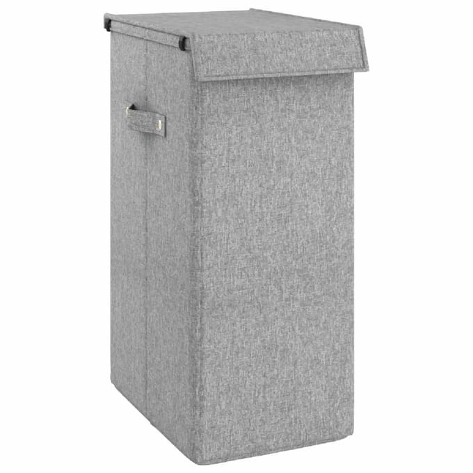 vidaXL - Wasmand - inklapbaar - 26x34,5x59,5 - cm - kunstlinnen - grijs