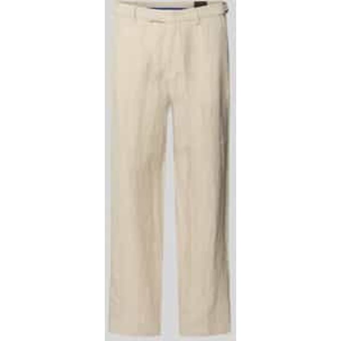 regular fit linnen broek met Franse steekzakken
