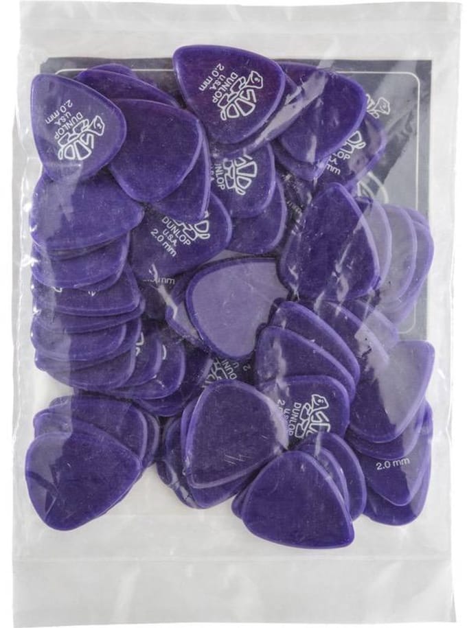 Dunlop 41R200 Delrin 500 Plectrum 2.0mm 72-Pack