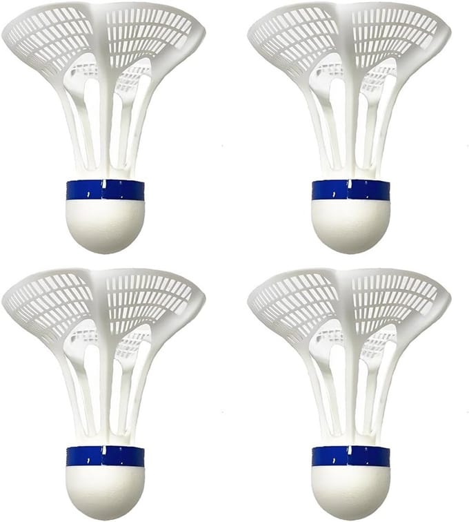 Set van 4 Windbestendige Badminton Shuttles voor Training en Spel