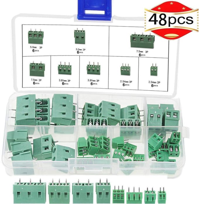 48 Stuks Printplaatschroefklemmenblok 2Pin 3Pin voor Elektronica