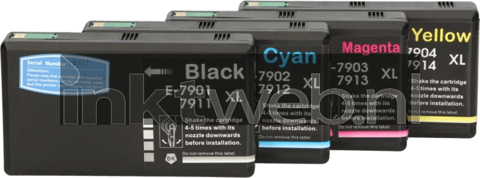 FLWR - Inktcartridges / 79XL / Multipack Zwart & Kleur - Geschikt voor Epson