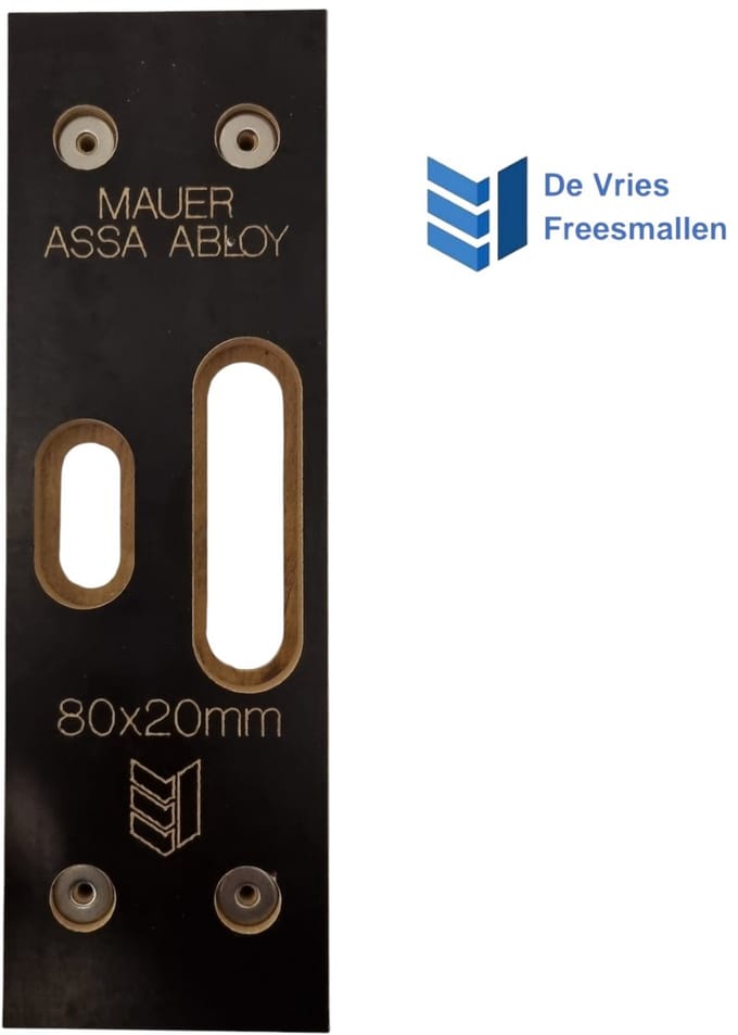 Freesmal Mauer Assa-ably magneet sluitplaat 80x20mm