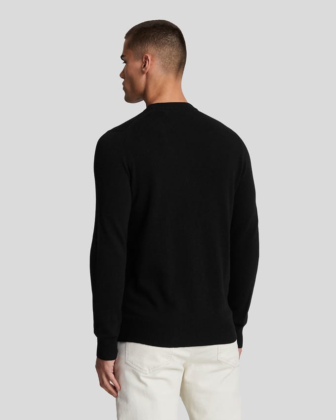 Lyle & Scott Pullover Lamswol Zwart - Maat XL - Heren - Pullovers