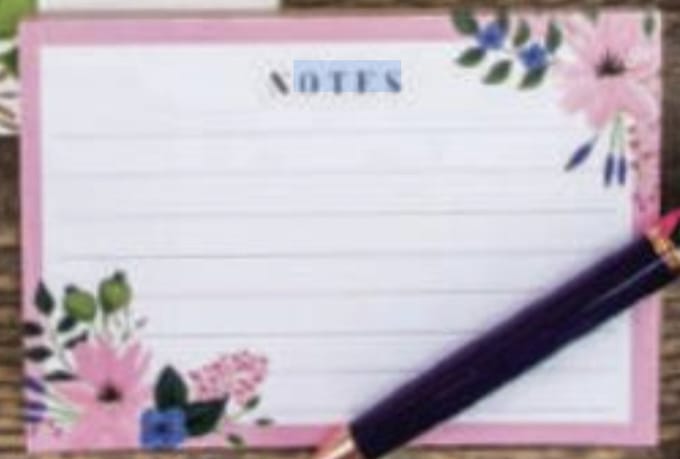 CGB GIFTWARE PAINTED & PRESSED Floral Memo Pads 80 Shrets Coral 12x8.5cm